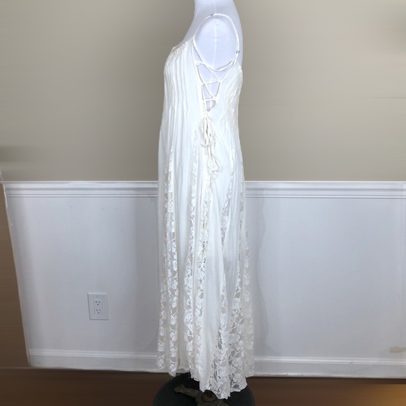 Free People cream pleated lace Hailee midi dress - Picture 4 of 15